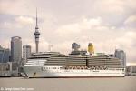 ID 6158 ARCADIA (2005/83781grt/IMO 9226906) sails from Auckland, New Zealand following her maiden call.